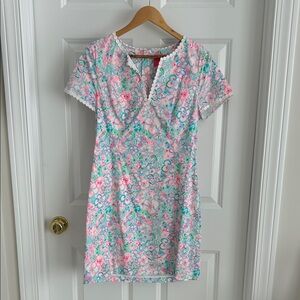 Floral V-Neck Short Sleeve Dress